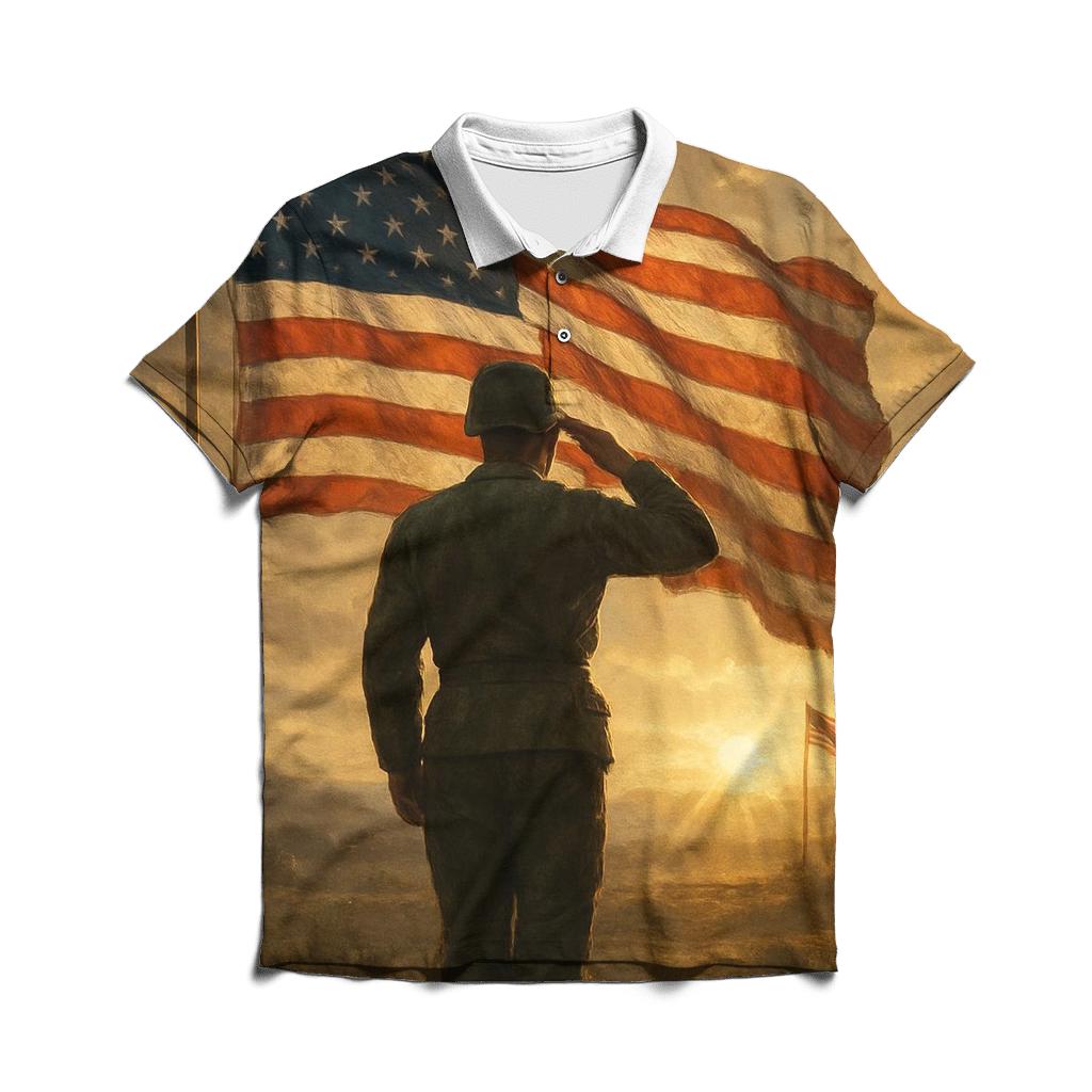 Dawn Sentinel Flag personalized polo shirts