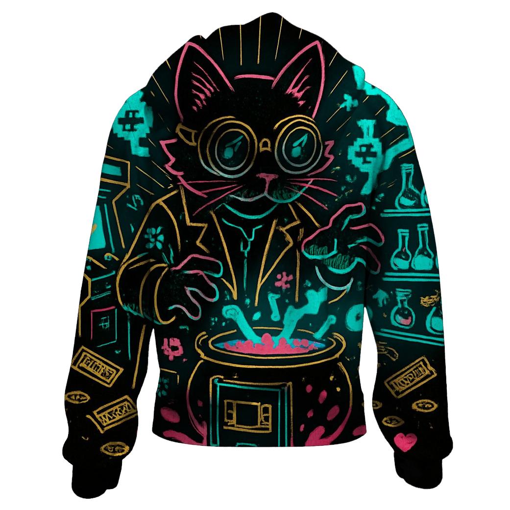 Arcade Alchemist Cat heavyweight hoodies