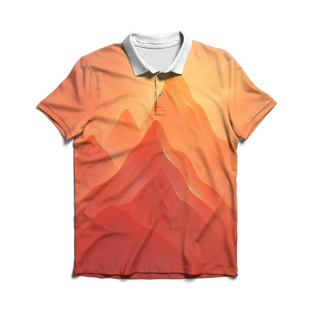 Chromatic Mountain Veil stylish collar polo tees
