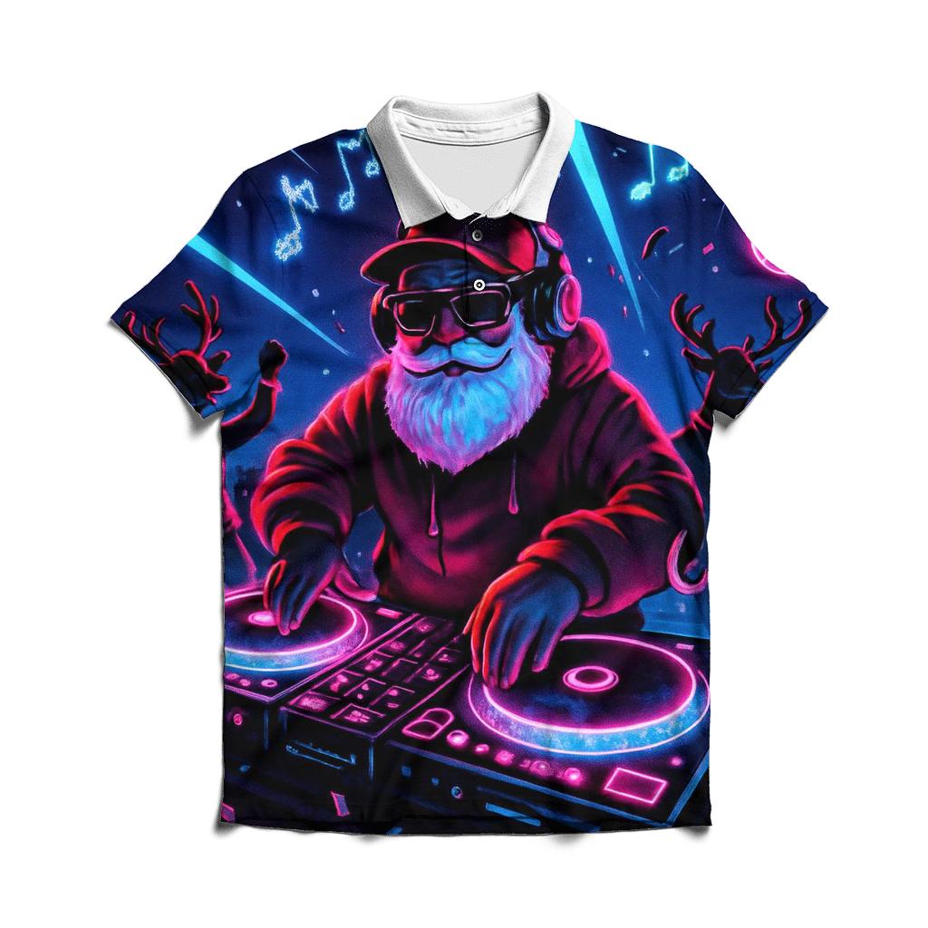 Neon DJ Claus classic pique polos