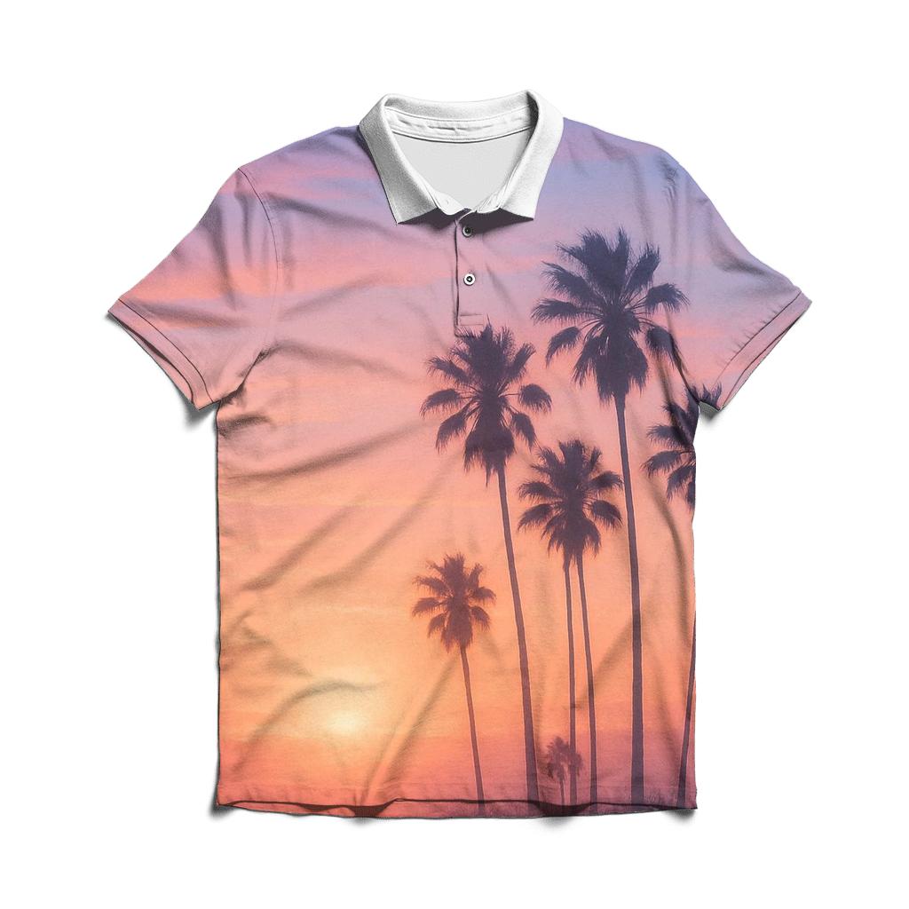 Peach Skyline Lullaby designer slim fit polos