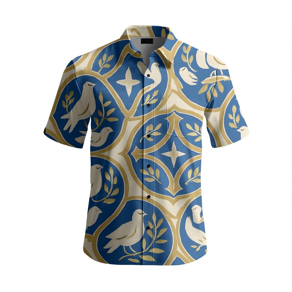 Byzantine Star Medallion Repeat fashion embroidery shirts