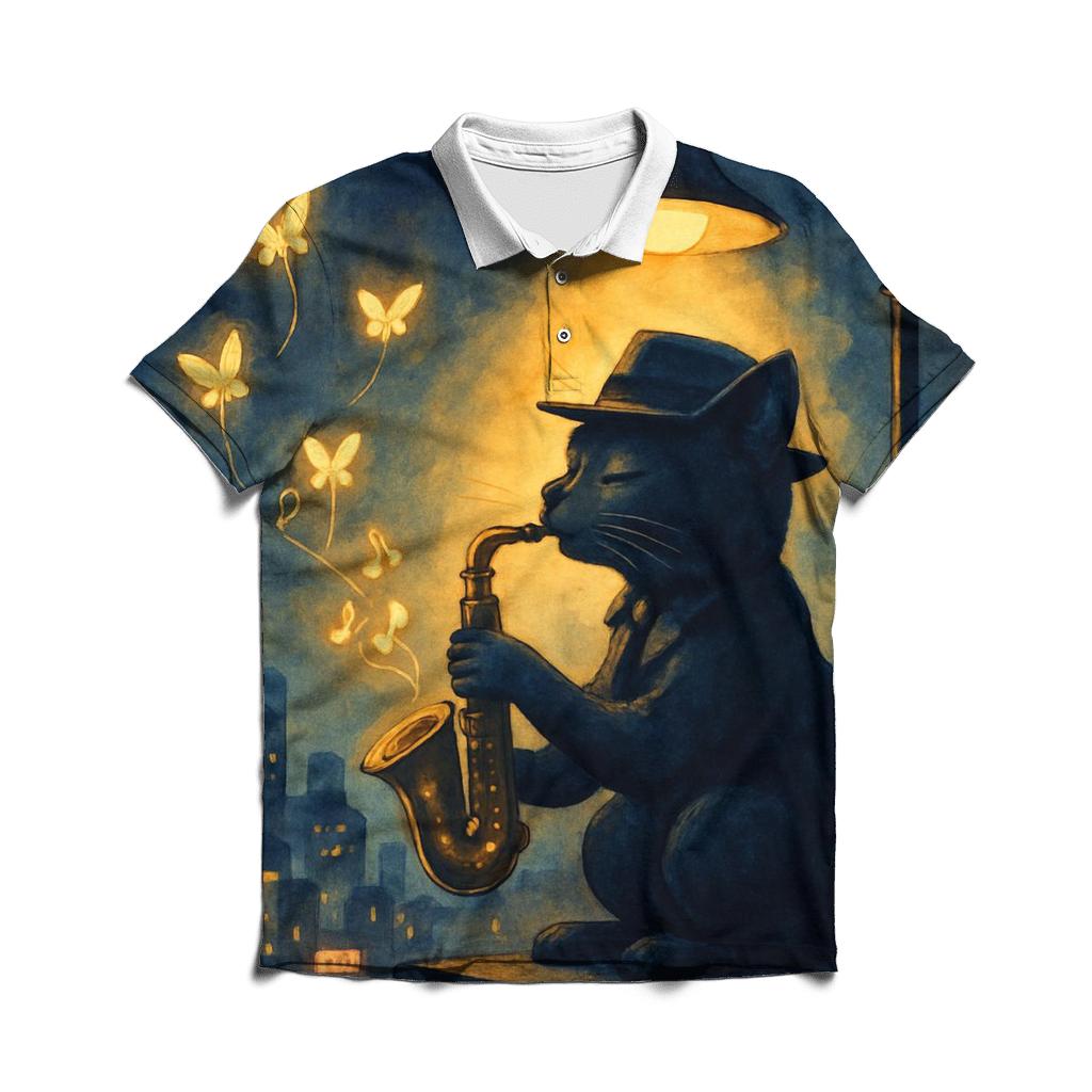 Rooftop Jazz Stray premium cotton polo shirts