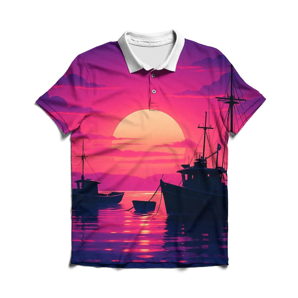 Violet Harbor Echoes stylish collar polo tees