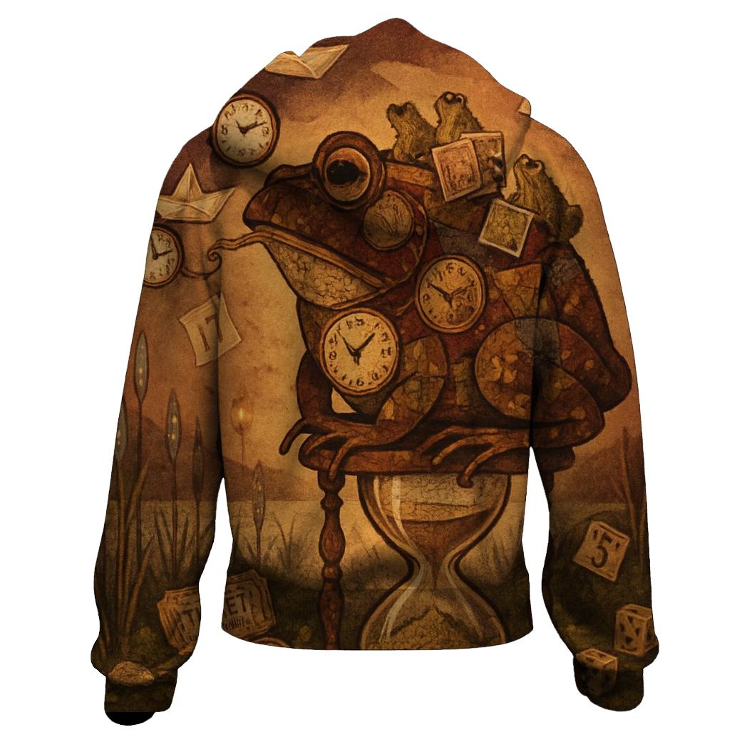 Patchwork Time Toad embroidered hoodies