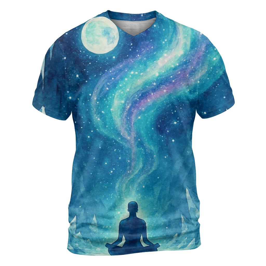 Aurora Hollow creative print fashion shirts