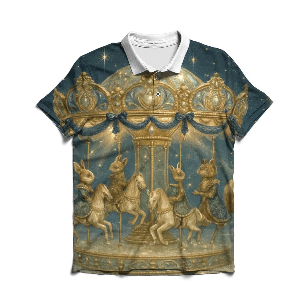Victorian Ornament Carousel personalized polo shirts