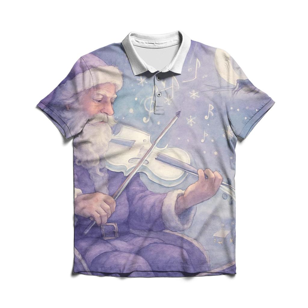 Starlit Sleigh Serenade premium cotton polo shirts