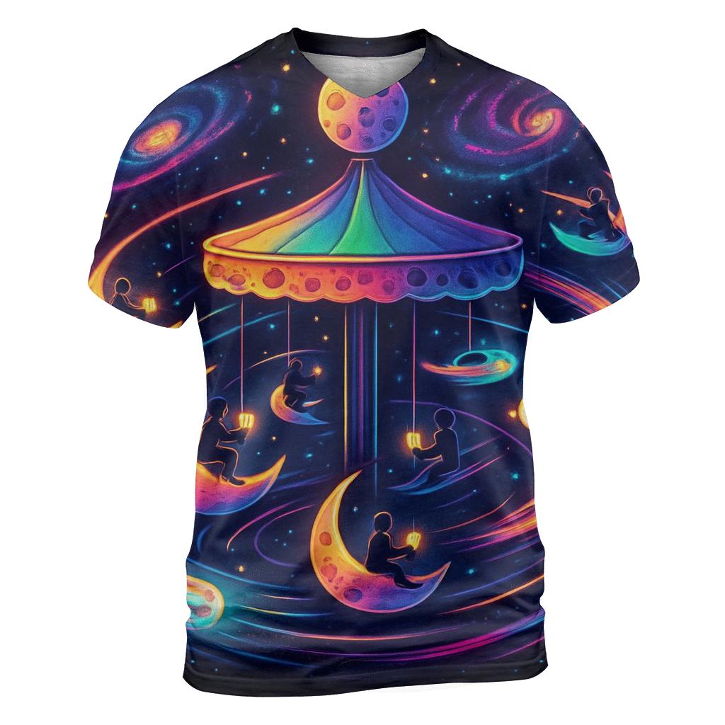 Stardust Carousel artistic all-over print tops