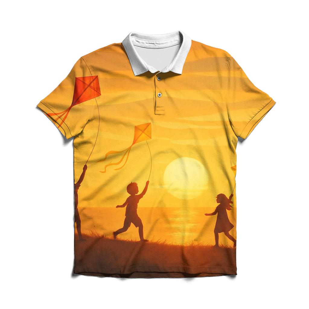 Golden Kite Escapade branded logo polo shirts