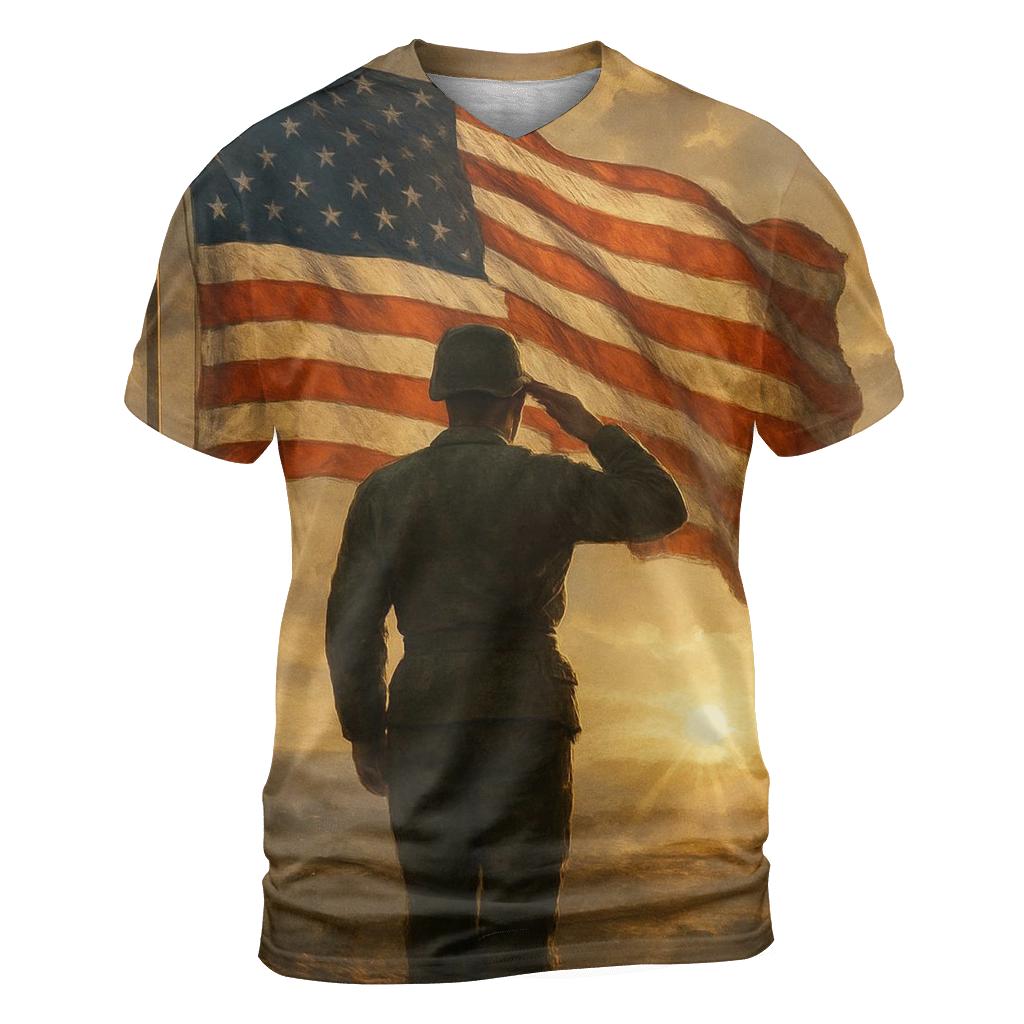 Dawn Sentinel Flag statement graphic shirts