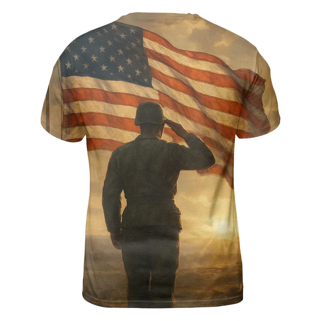 Dawn Sentinel Flag statement graphic shirts
