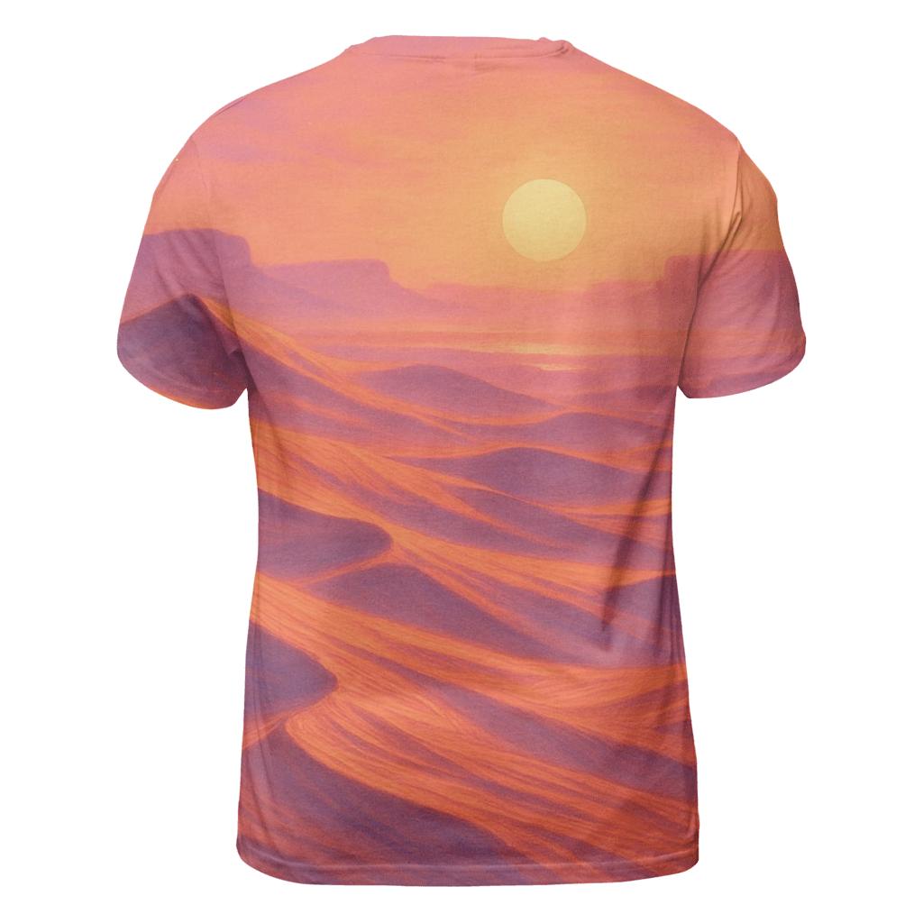 Coral Dune Horizon artistic all-over print tops