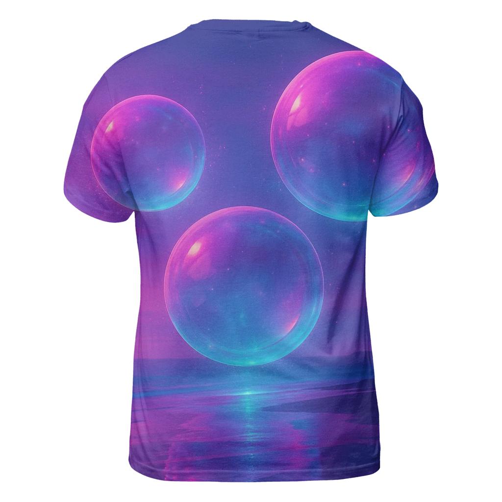 Vaporwave Coral Spheres artistic all-over print tops
