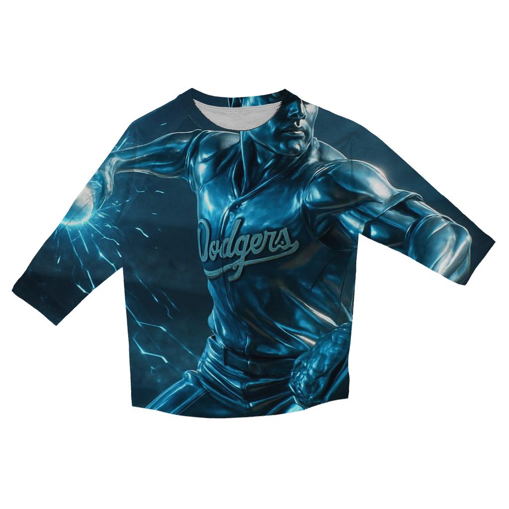 Pitchers Lightning printed three quarter sleeve shirts