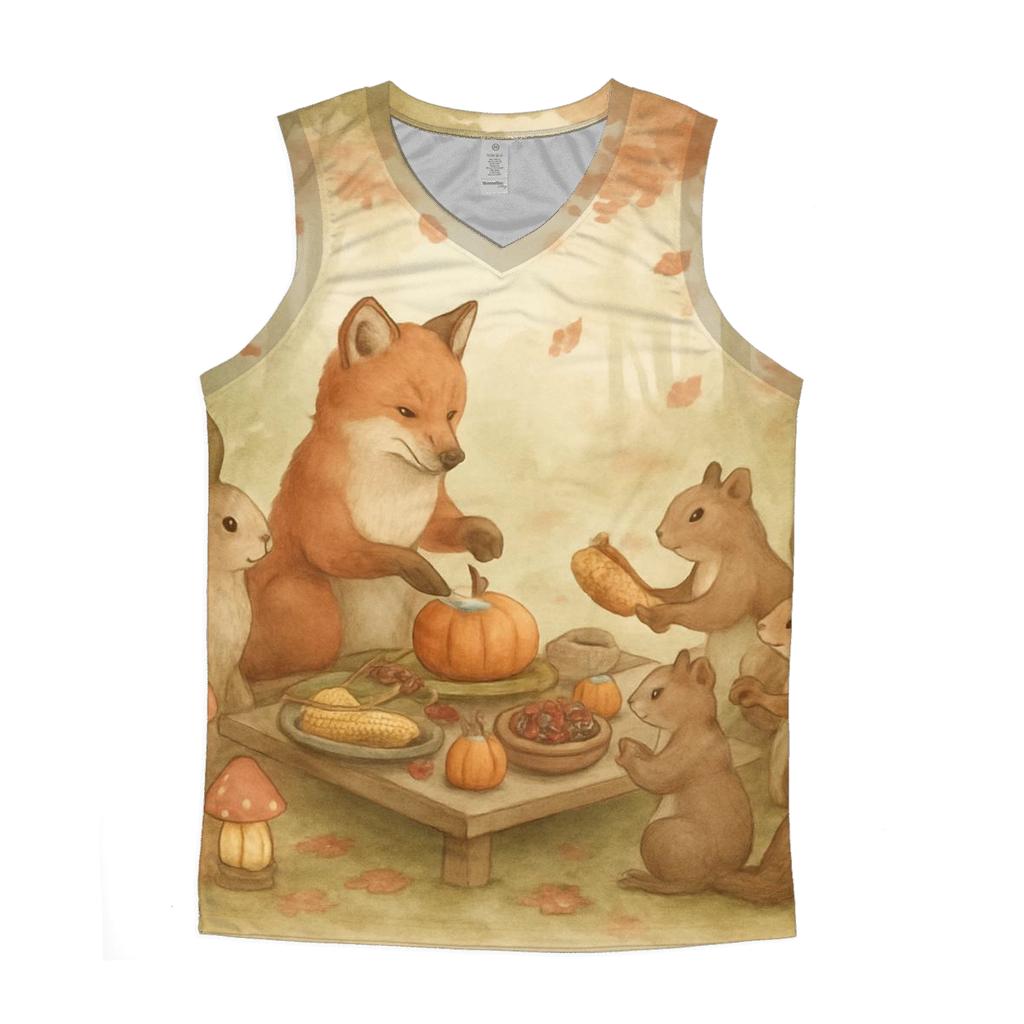 Woodland Feast Gathering personalized athletic tanks