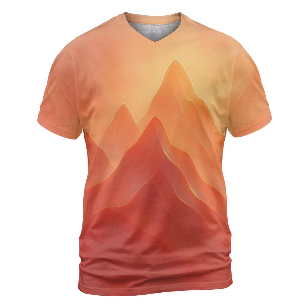 Chromatic Mountain Veil statement graphic shirts
