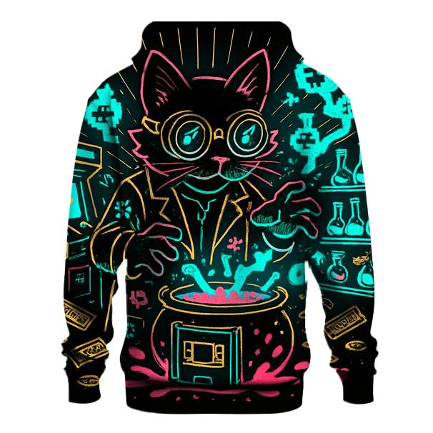 Arcade Alchemist Cat heavyweight hoodies