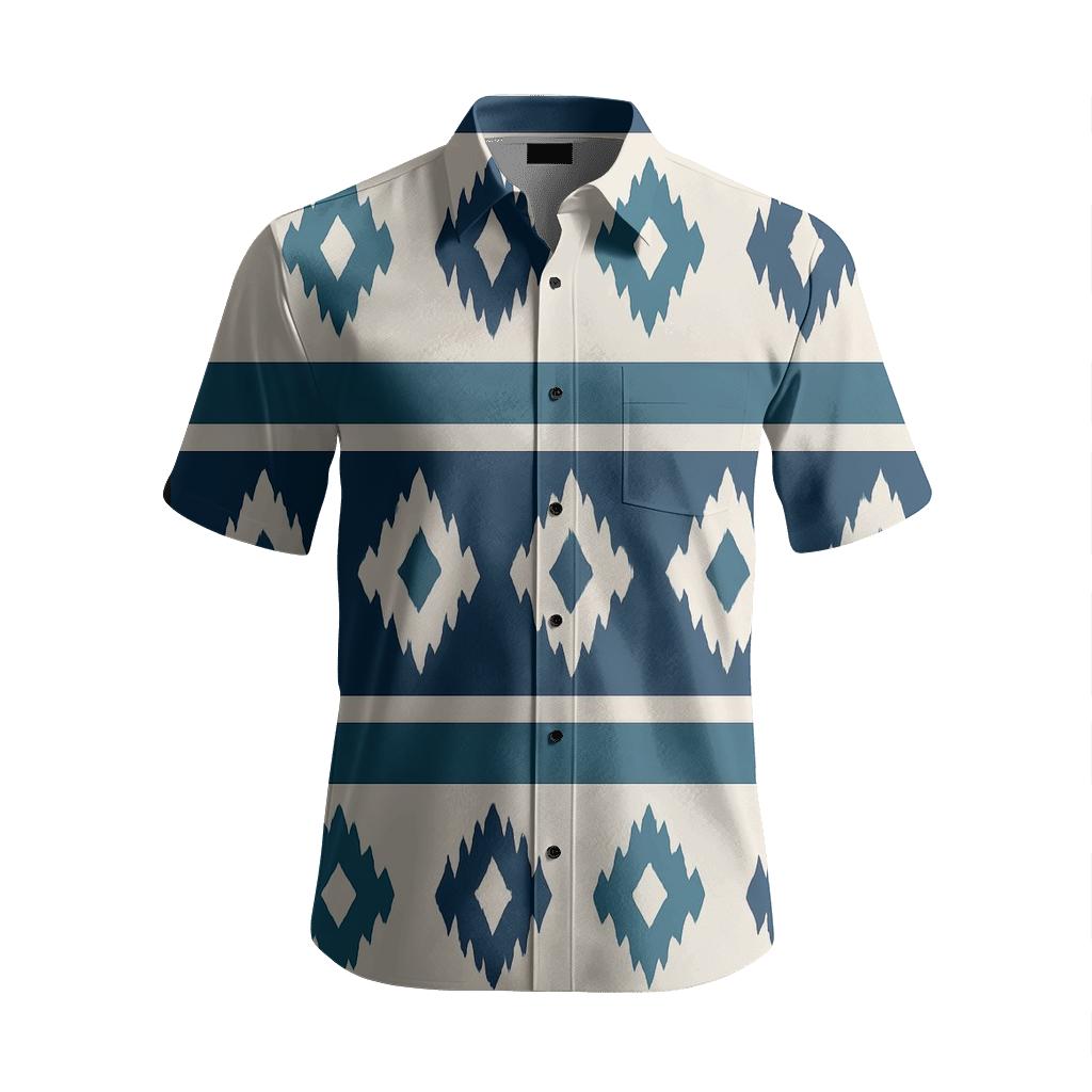 Ikat Celestial Stripe personalized embroidery shirts