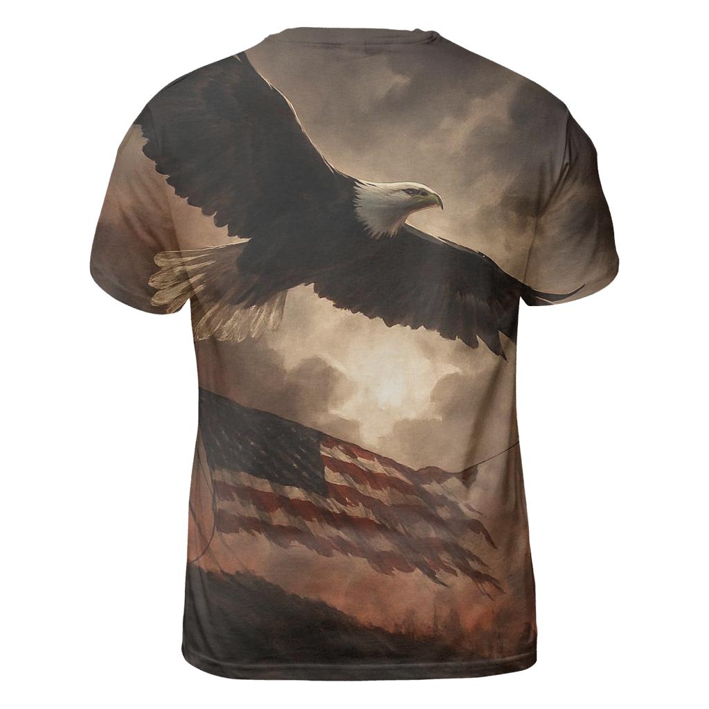 Eagle Over Valor Ridge creative print fashion shirts