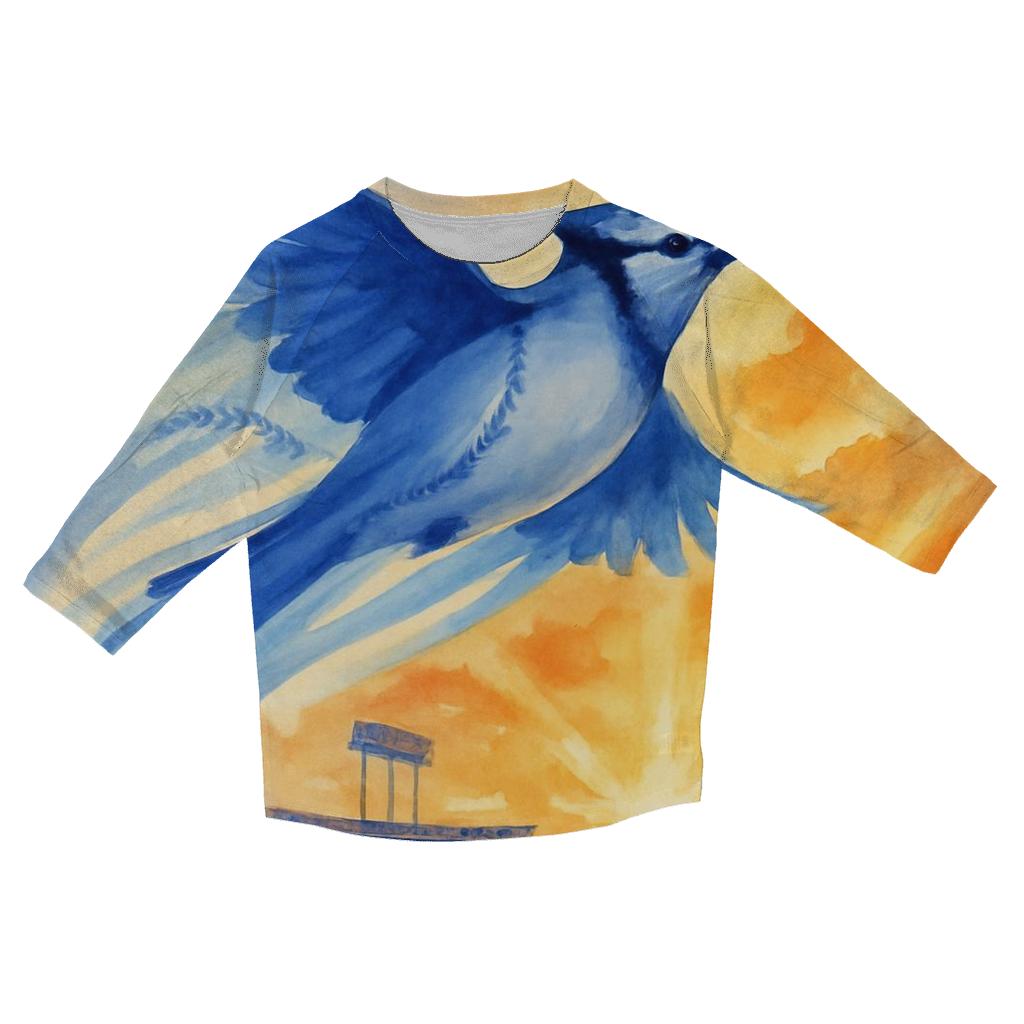 Dove Over Dodger Field trendy 3/4 sleeve tops