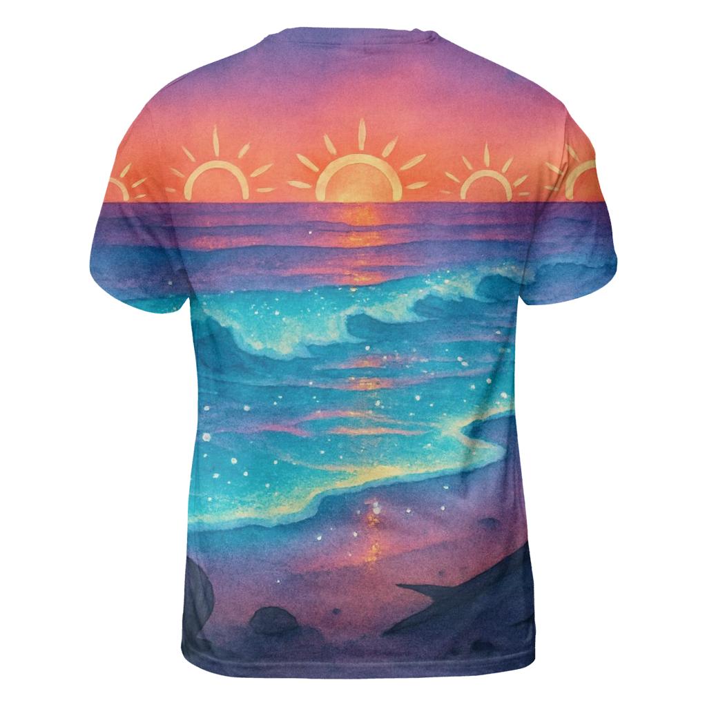 Teal Tide Metamorphosis trendy printed shirt styles