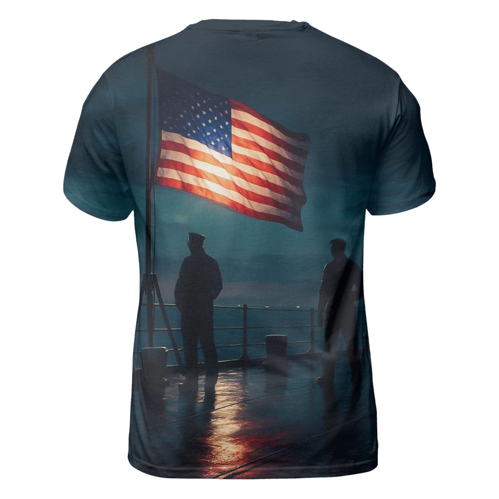 Stars And Steel Horizon vibrant all-over design tees