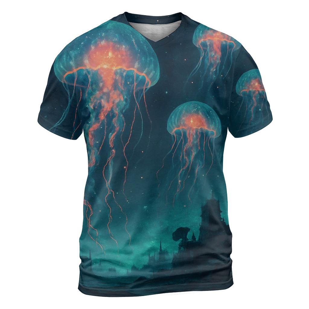 Quantum Jellyfish statement graphic shirts