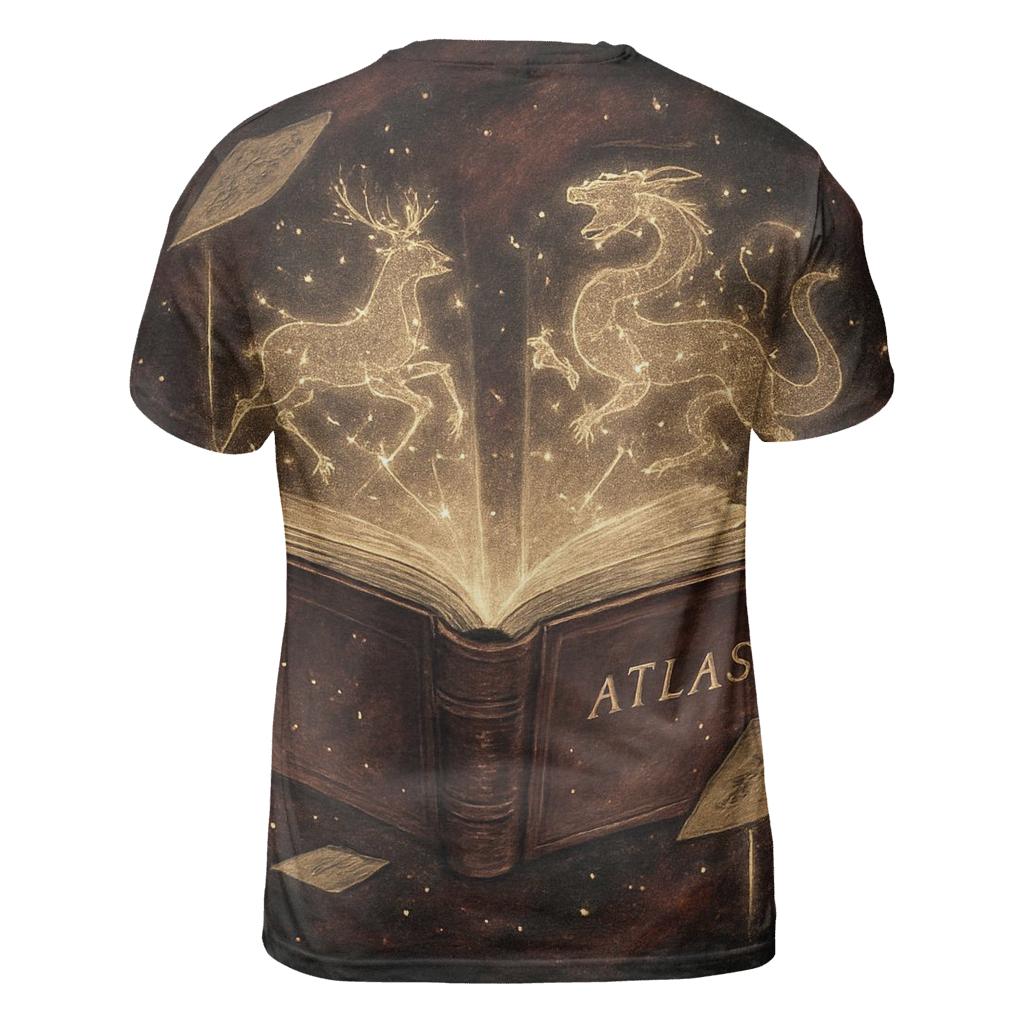 Constellation Atlas vibrant all-over design tees