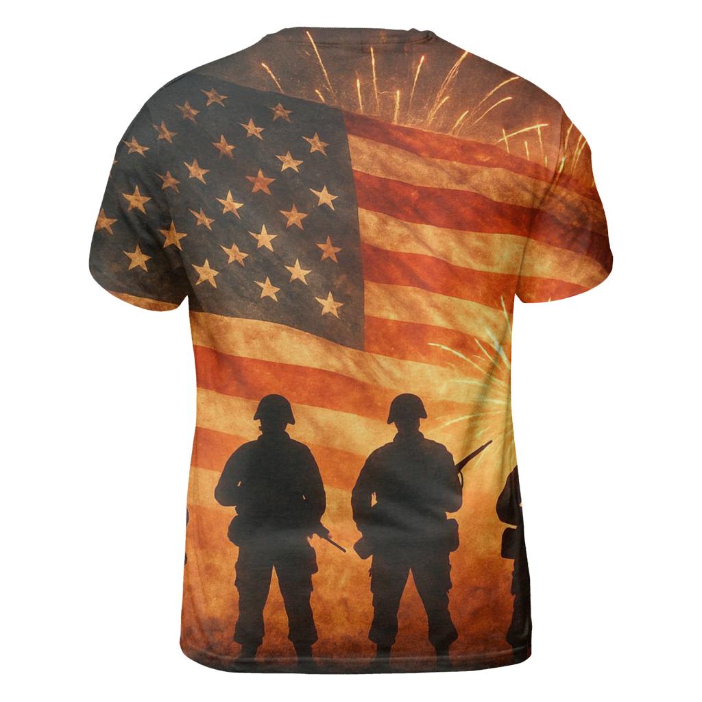 Veterans Sunset Silhouette designer pattern shirts