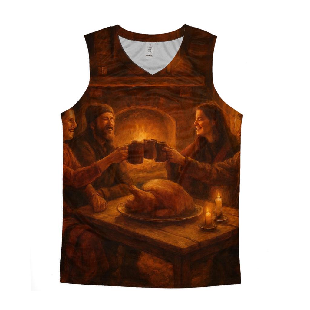 Cozy Cabin Thanksgiving Hearth stylish racerback tanks