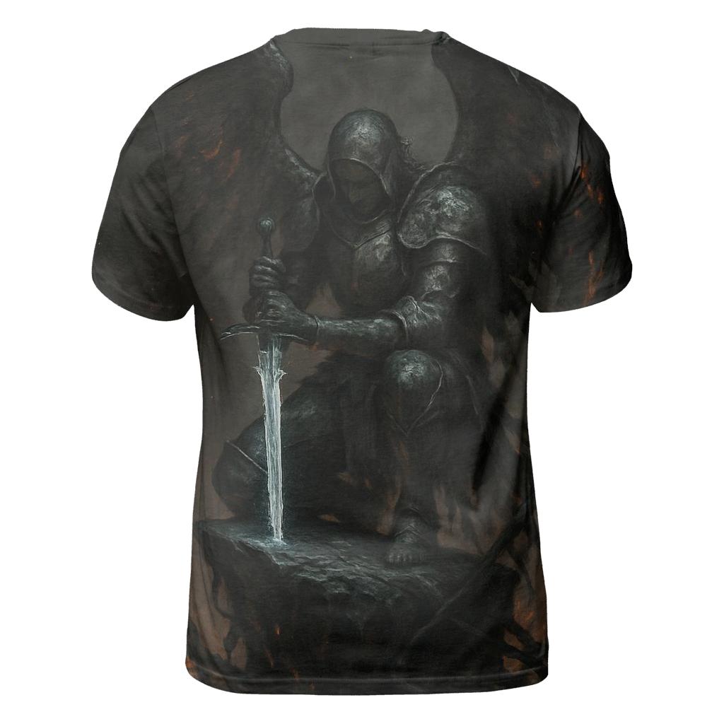 Fallen Knight Of The Ashen Rift creative print fashion shirts