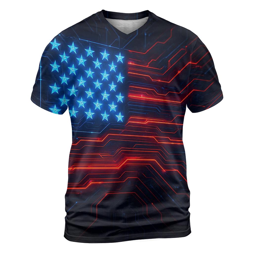 Circuitry Of Freedom unique graphic print tees