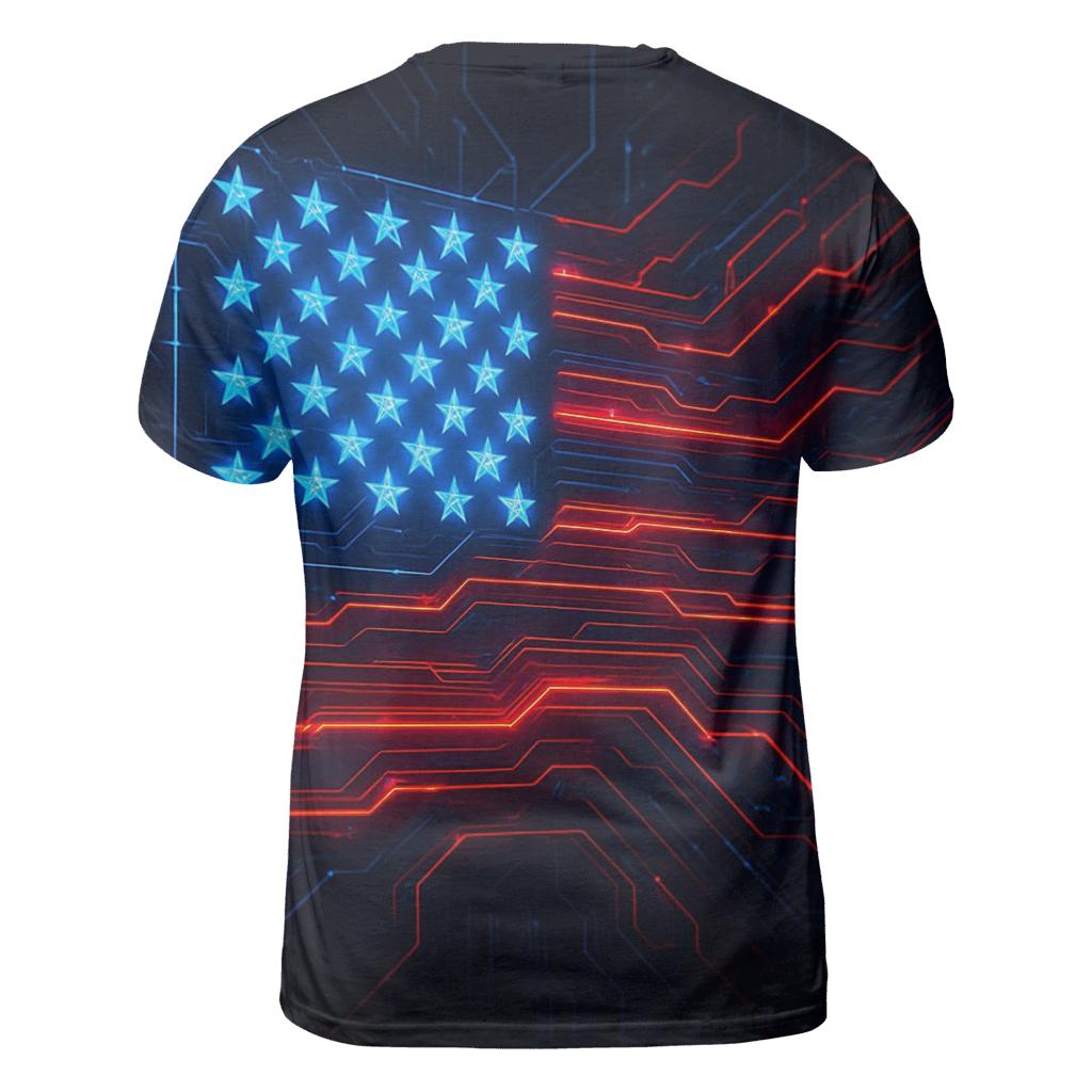 Circuitry Of Freedom unique graphic print tees