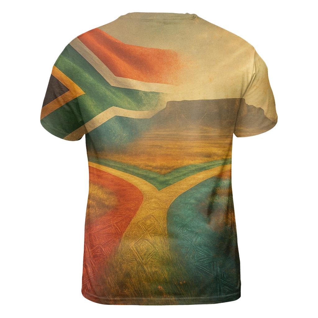 Rainbow Plateau artistic all-over print tops