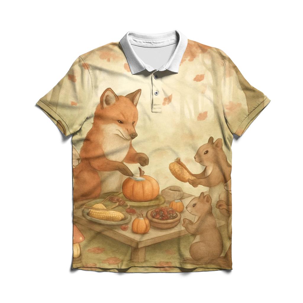 Woodland Feast Gathering classic pique polos