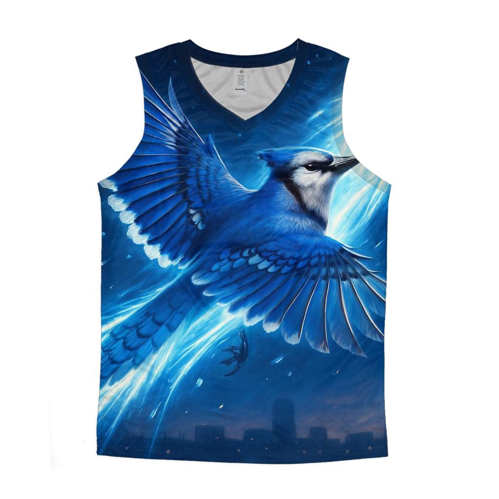 Skyward Blue Jays Flight trendy fitted tank tops