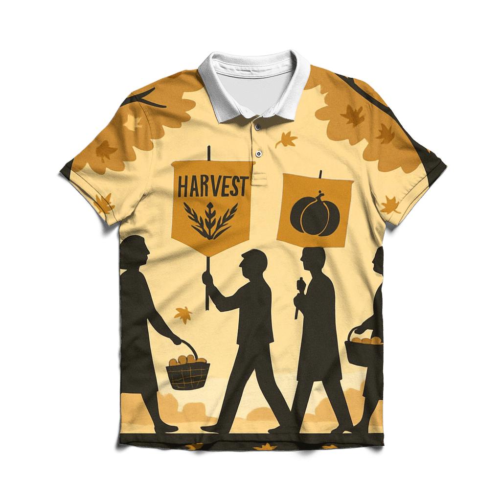 Maple Lane Harvest Parade branded logo polo shirts