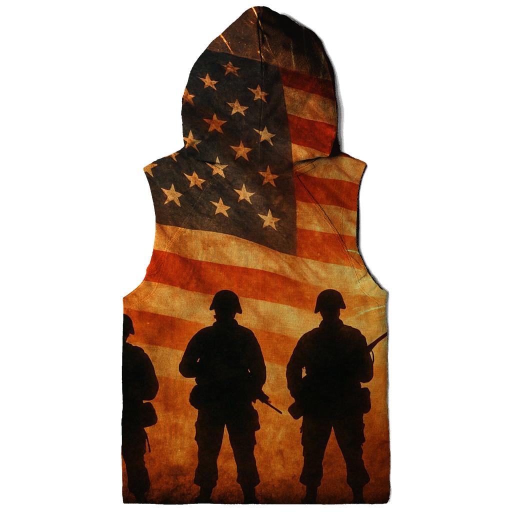 Veterans Sunset Silhouette custom hoodies