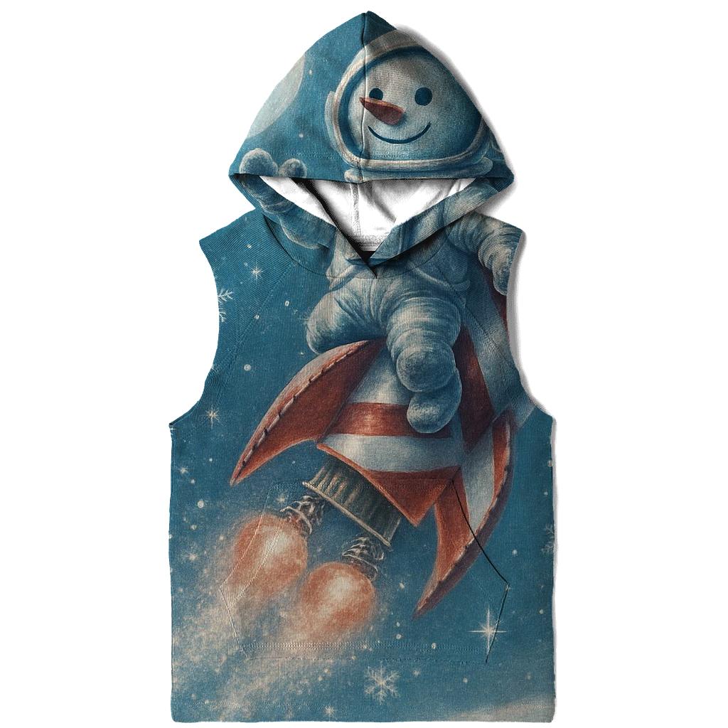 Snowman Astronaut Launch zip-up hoodies