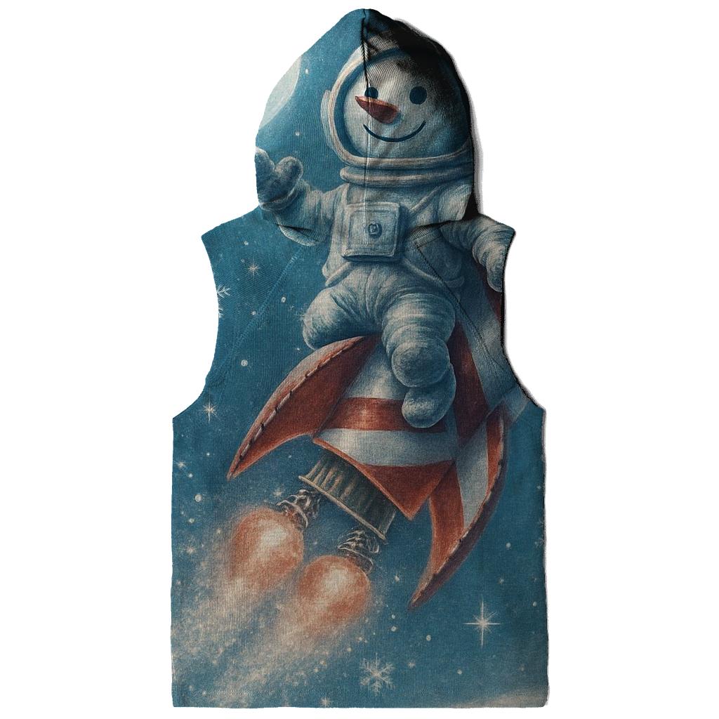 Snowman Astronaut Launch zip-up hoodies