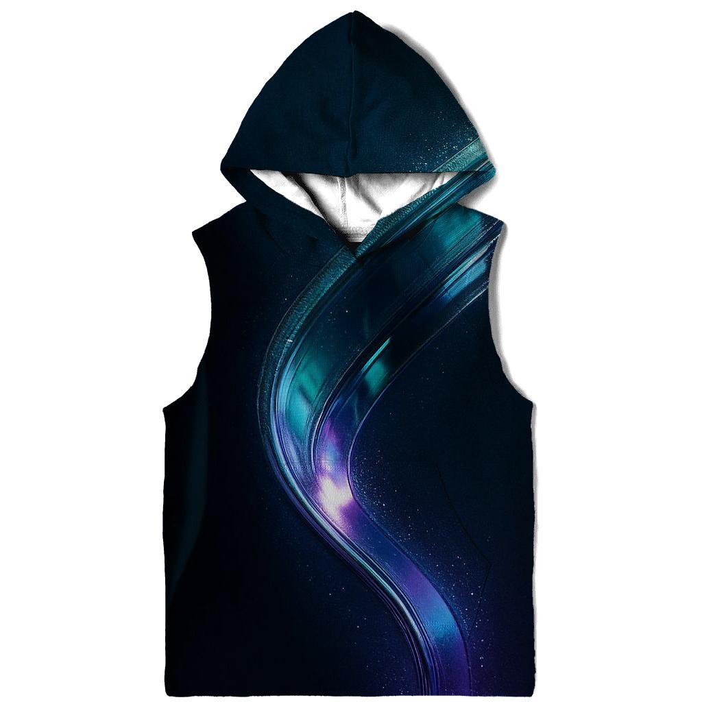 Chromatic Pulse Ribbon pullover hoodies