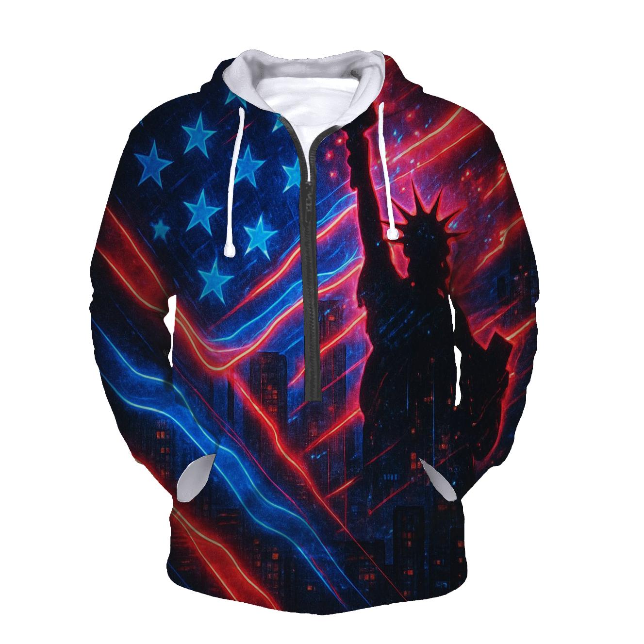 Liberty Neon Mosaic embroidered hoodies