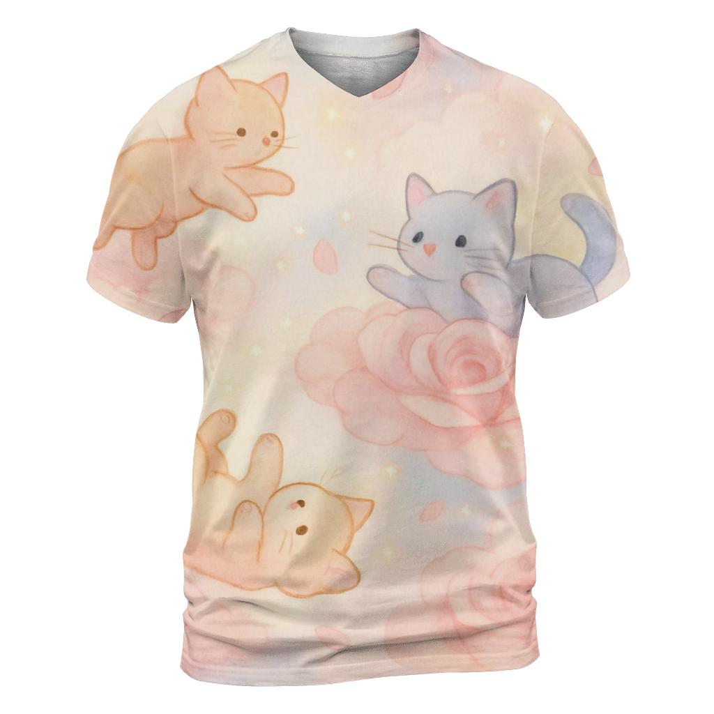 Petal Cloud Kittens custom all-over print shirts