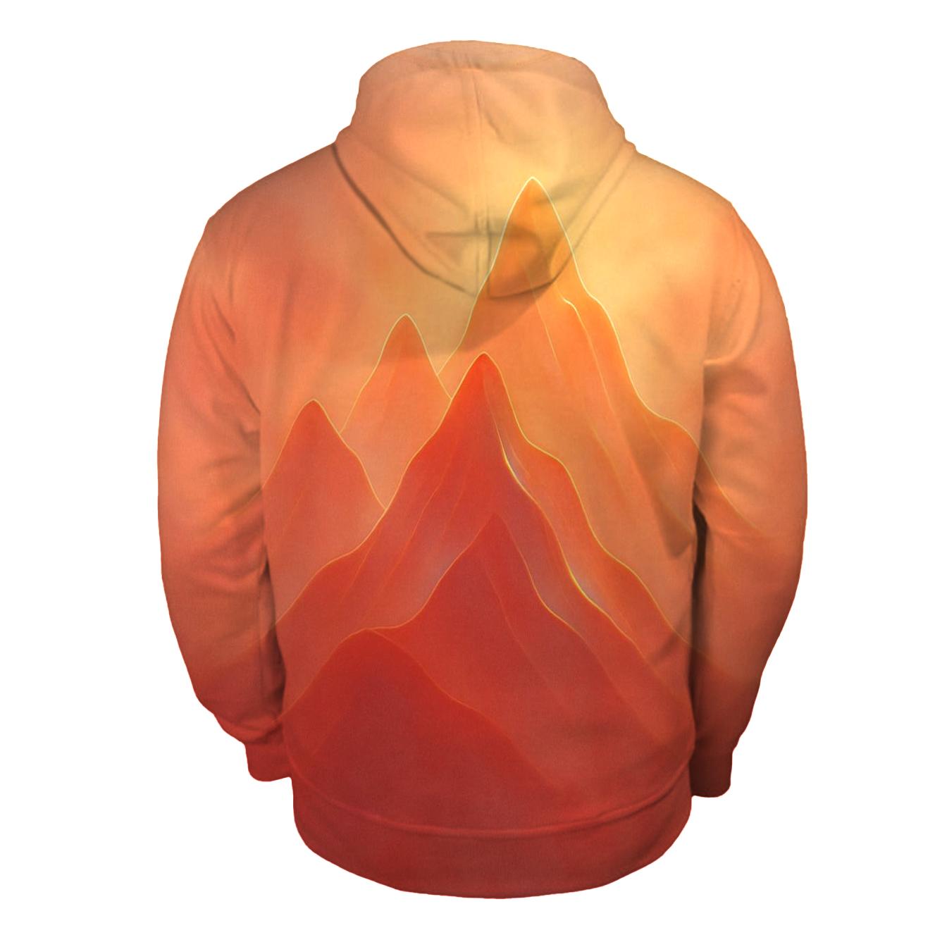 Chromatic Mountain Veil zip-up hoodies