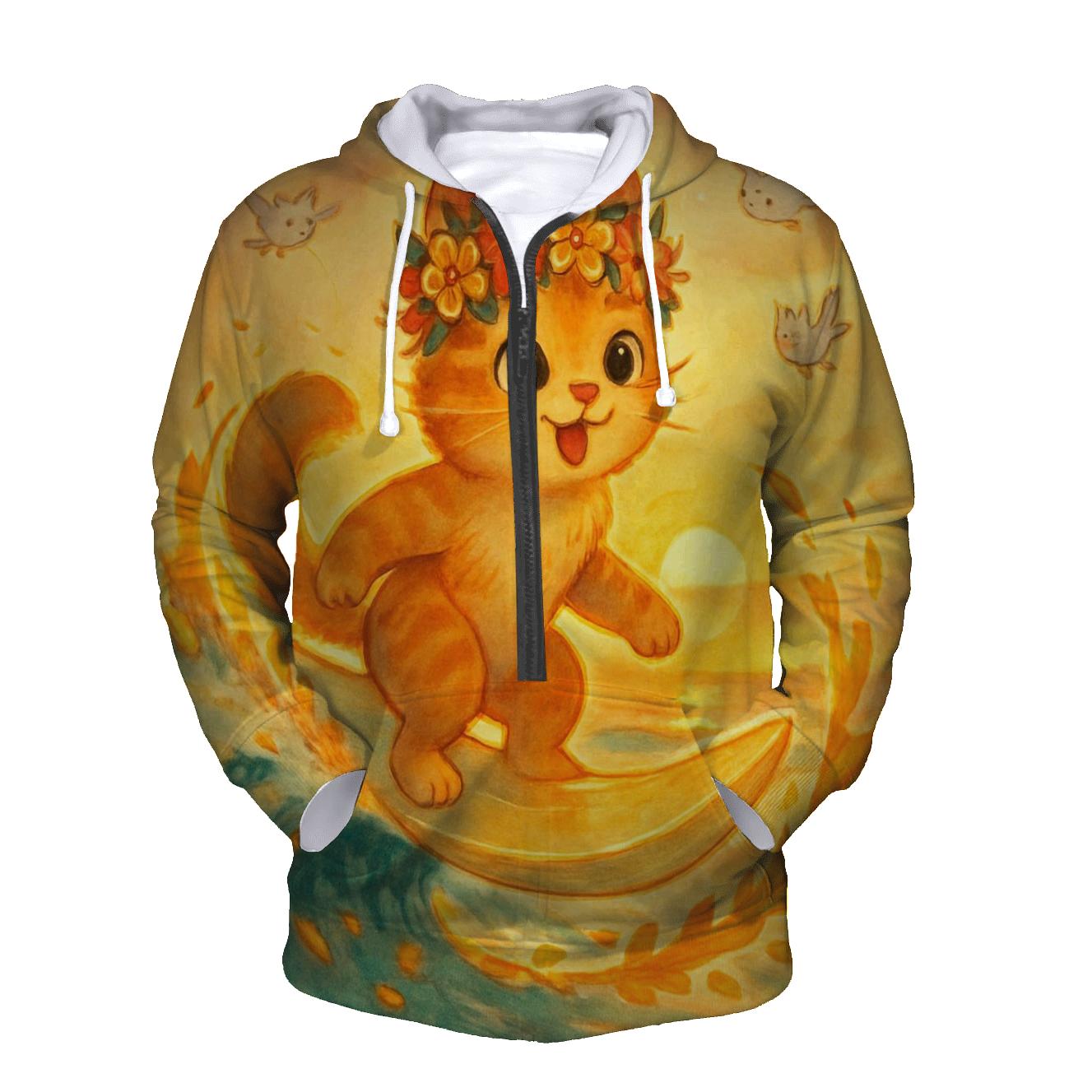 Surfboard Suncat embroidered hoodies