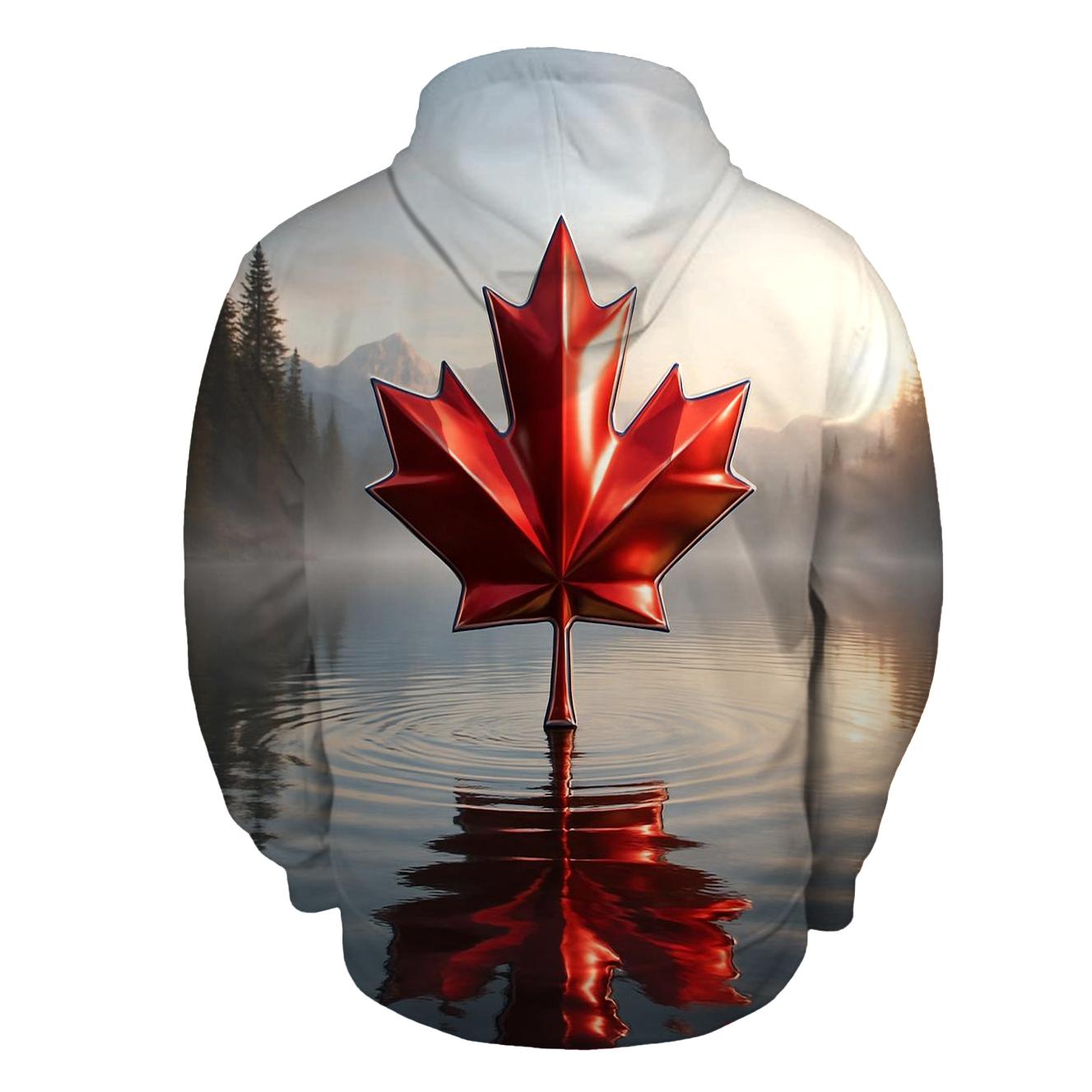 Maple Reflection embroidered hoodies