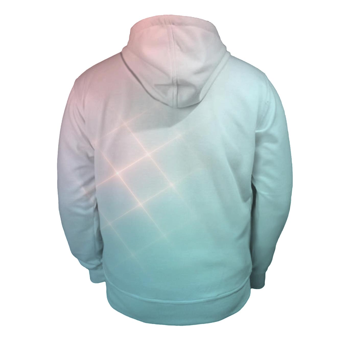 Mint Mirage Grid zip-up hoodies