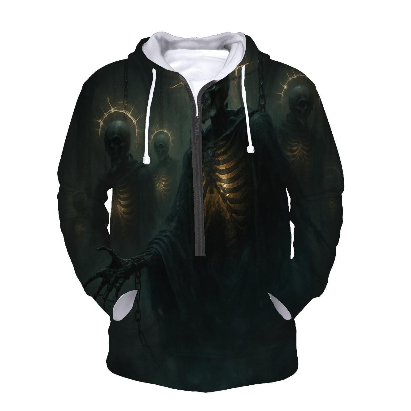 Midnight Choir Of Shattered Halos zip-up hoodies