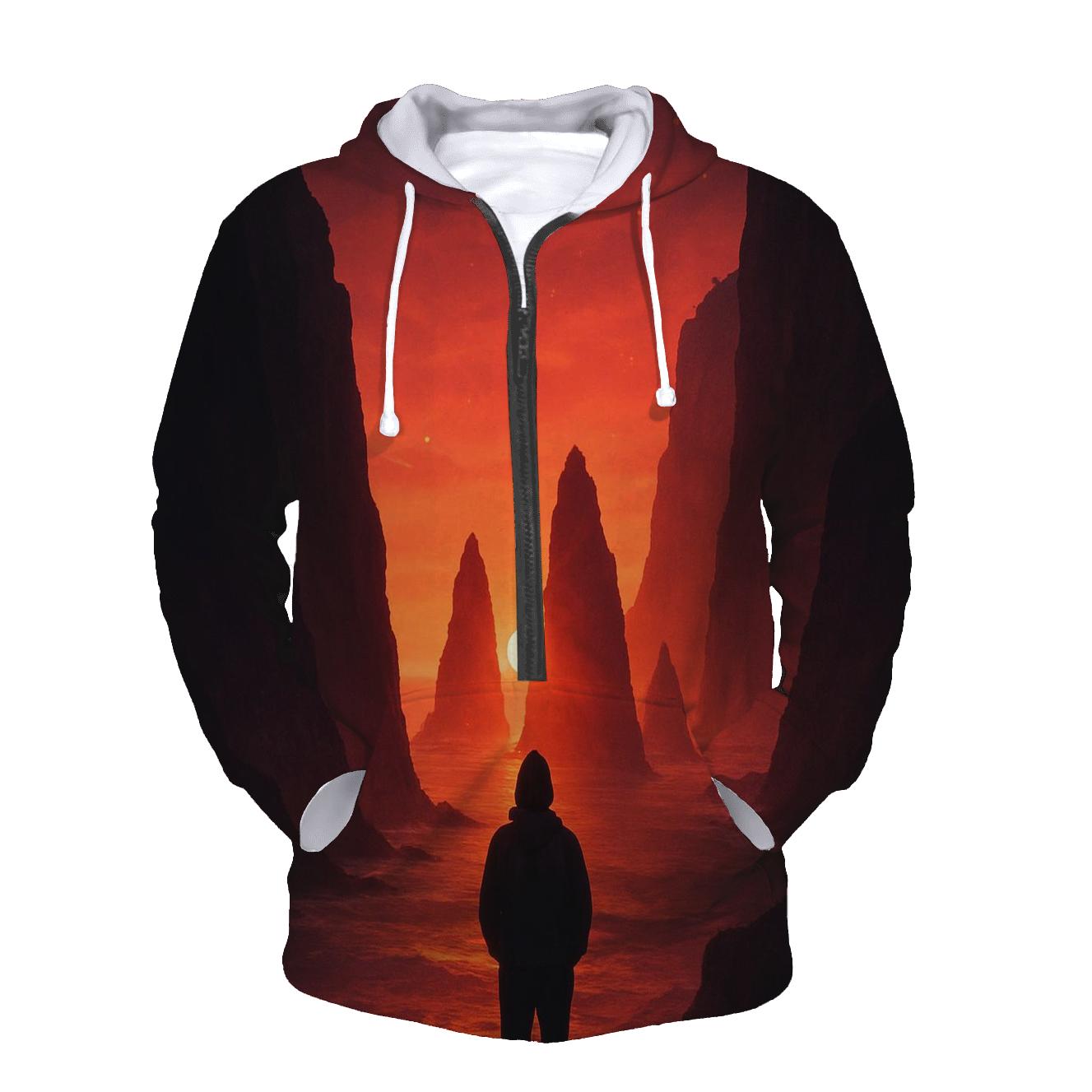 Crimson Clifftop Solace hoodies fashion